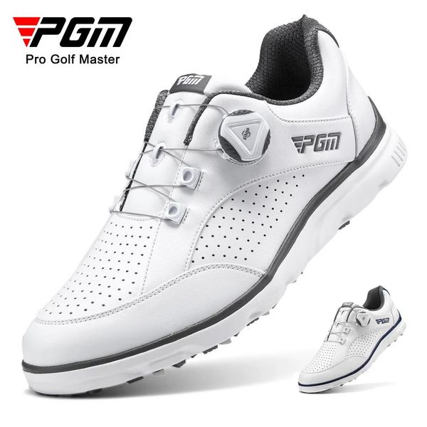 Zapato Pgm, zapatos de Golf para hombres, cordones con perilla, antideslizantes, zapatos deportivos impermeables para hombres, zapatillas de deporte Xz245