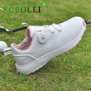 Chaussure professionnelle hommes baskets de Golf anti-dérapant chaussures de Sport pour femmes laçage rapide Golf formation homme cuir cuir chaussures de Golf femme