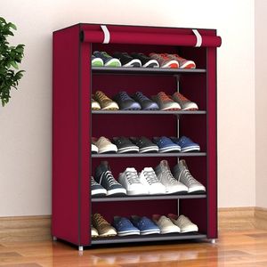 Armoire de rangement pour chaussures antipoussière s Étagère Rack Organisateur Tissu non tissé Grand Moyen Petit Racks Accueil Chambre Y200527