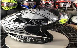 Shoei White Ant Open Face Dual Visors Helmet Off Road Racing Motocross Motorfietshelm2754661