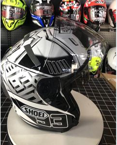 Shoei White Ant Open Face Dual Visors Helmet Off Road Racing Motocross Motorfietshelm6750149