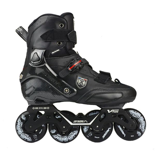 Zapatos 100% originales Seba trix2 Skates en línea para adultos Zapatos de patinaje Roller Marco rocoso Slalom Sliding FSK Patines Adulto