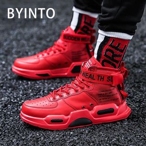 Zapatos 2021 High Top Men Women Tennis Shoes Lace Up Chunky Male Red Sneakers Gym Femenina White Sport Boot Tenis Masculino Feminino Femme