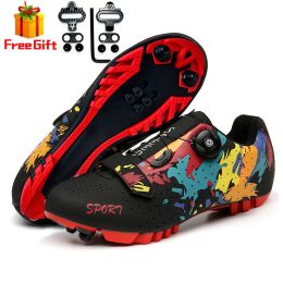 Chaussures 2022 Chaussures cyclables Sneakers de vélo Mtb Cleat Nonslip Men's Mountain Vertor Chaussures Bicycle Chaussures SPD ROAD VESTURES SPEE SPEET