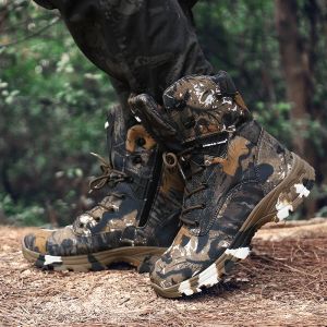 Chaussures 2022 Boots de l'armée de camouflage imperméable Men Men Tactical Military Hightop Nonslip Bottes de combat sport extérieur pour hommes Plus taille 3947