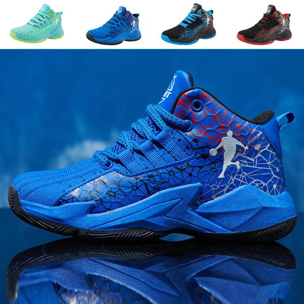 Chaussures 2023 Chaussures de basket-ball à vente chaude pour garçons Sneakers de basket-ball athlétique Boots de basket-ball sans glissement