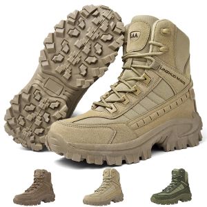 Chaussures 2023 Vente chaude Boots militaires Boots de l'armée Boots militaires Bottes tactiques pour hommes Bottes de la cheville Outdoor Motocycle Boots Travail Sénalisation Chaussures