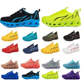 shoes 2024 men Running flat spring Shoes soft sole bule grey New models fashion Color blocking sports big size 19 21