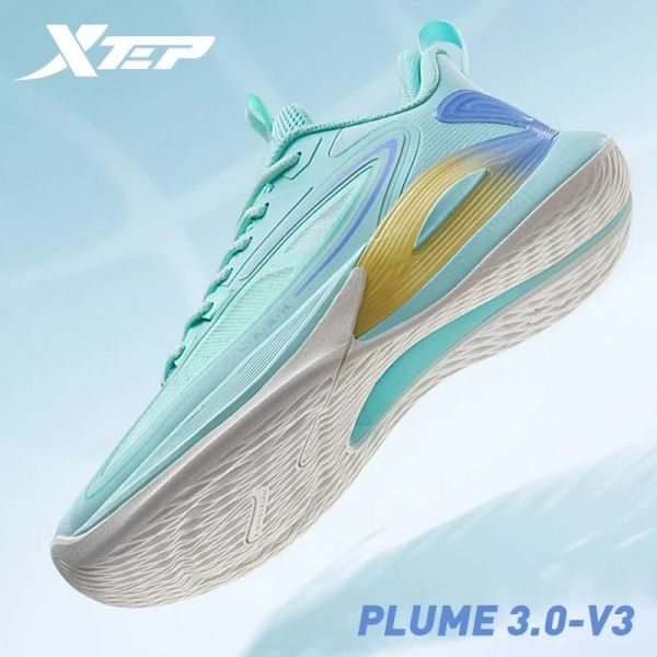 Zapatos 2024xtep plume v3 zapatos de baloncesto hombres de verano zapatillas deportivas para hombres sneakers masculinas de amortiguación 877219120023