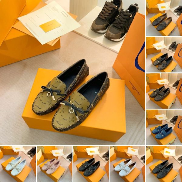 Chaussures 34Modèle Designer marron femmes Plaid chèques bateau chaussures de luxe marque femmes dames chaussures boucle en métal en cuir dames Lazy Muller plus la taille 34-42 240229