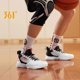 Chaussures 361 degrés Nouveaux hommes Chaussures de sport de basket-ball réels Absorption de choc non folie rebond Boulanges masculines respirantes 672341118