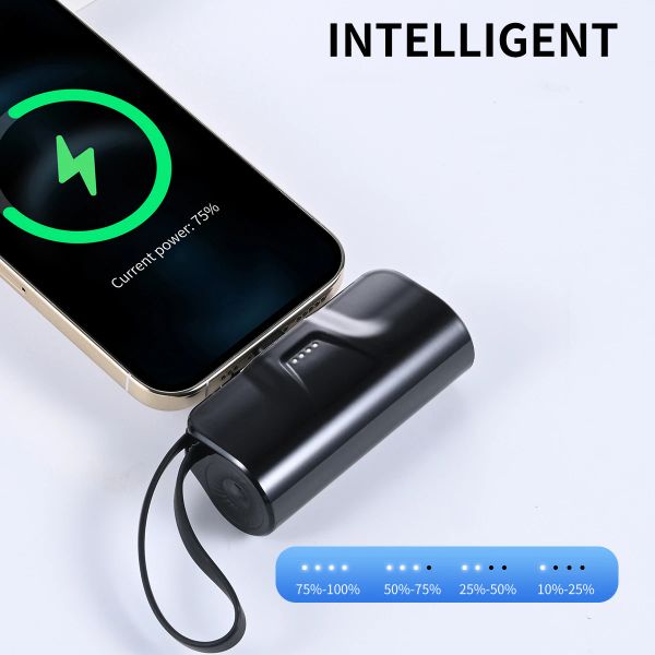 Chaussures 5000mAh Mini Battery Case pour iPhone 14 13 12 Samsung S22 S21 Xiaomi Huawei Powerbank Batterie Chargeur Power Bank Charge