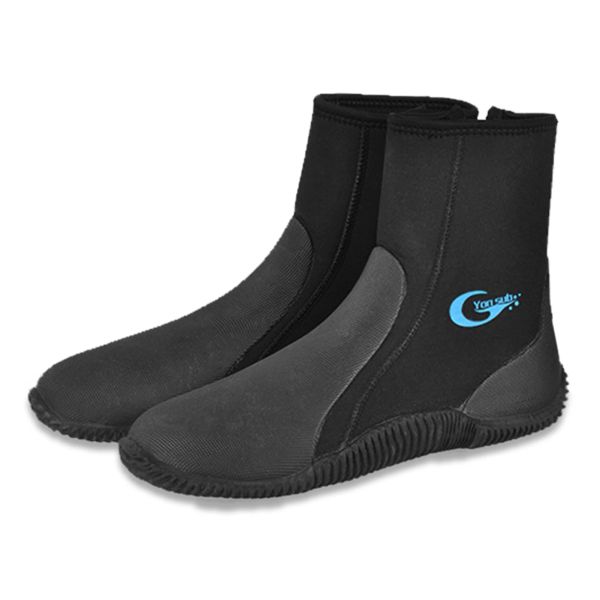 Zapatos 5 mm Neopreno SCUBA Vulcanización Altas botas de buceo superior Antislip botas de buceo para adultos zapatos de pesca de aletas calientes