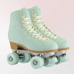 Chaussures enfants adultes Doublerow Roller Skates Metal Bracket confortable Breatte Souffle durable 4 roues patines Patines Chaussures pour femmes