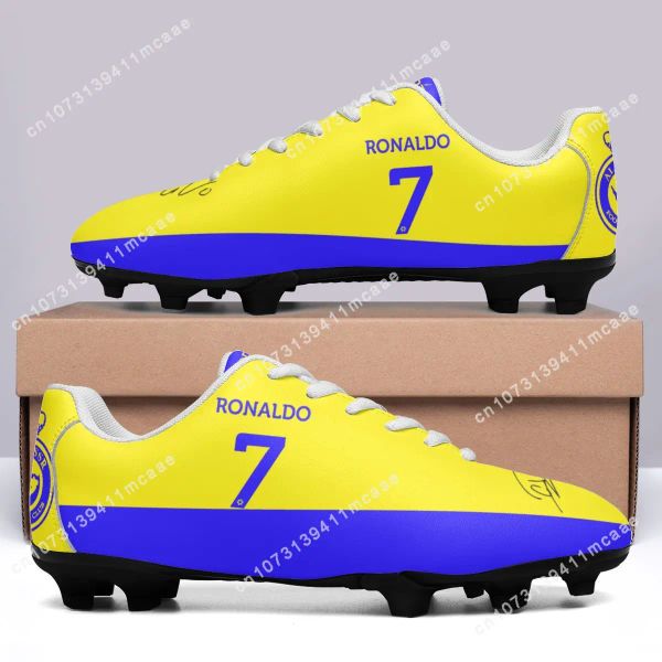 Zapatos ai najd zapatos de fútbol cr7 cristiano ronaldo nassr aalami faris no 7 portugal masculina para mujer deportes de cuero personalizado