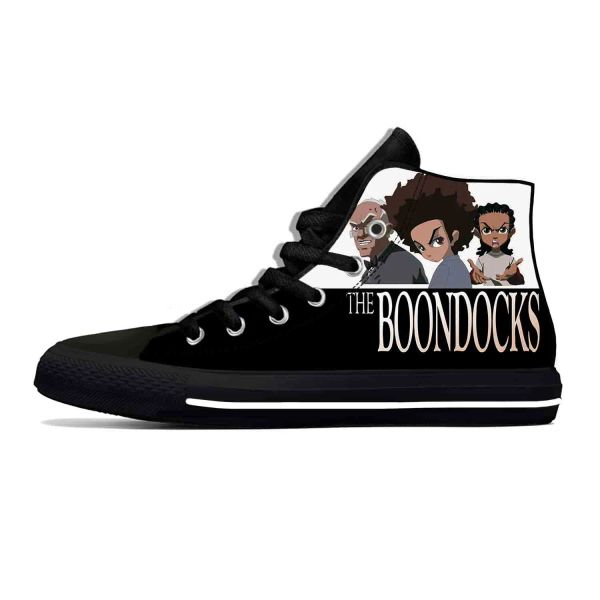 Chaussures anime manga dessin animé boondocks Huey Riley Freeman chaussures occasionnelles chaudes haut haut pondér