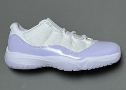 Sapatos autênticos 11 baixos wmns puro violeta branco homens mulheres 23 fibra real tênis esportivos ao ar livre tamanho original 36-47.5