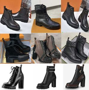 Schoenen herfst winter grove ontwerper Martin Desert High Heels Ankle Vintage Print Jacquard Textile Platform Boot No013