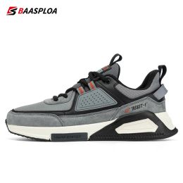 Zapatos Baasploa 2021 Nuevos hombres de llegada zapatos impermeables para el agua zapatos de cuero de cuero de cuero zapatos deportivos machos conuferentes