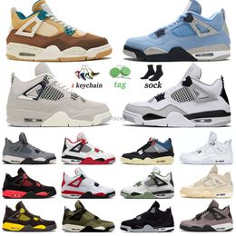 Chaussures de basket-ball Jumpman 4 Cacao Wow Baskets de basket-ball Black Cat Sports Cool Grey Doernbecher Frozen Moments Bred Femmes Hommes Baskets Pure Money Red Cement Taupe