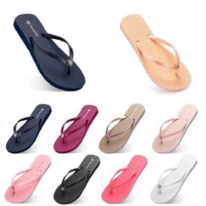 Schoenen Strand Mode Flip Slippers Flops Y16 Womens Groen Geel Oranje Navy Bule Wit Roze Bruin Summer Sport Sneaker 35-38