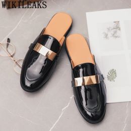 Schoenen zwarte half schoenen voor mannen lederen heren schoenen casual luxe schoenen mannen mode zapatos charol hombre erkek deri ayakkabi