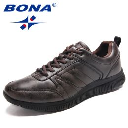 Zapatos Bona NUEVA LLEGA POPULAR HOMBRE Men Zapatos informales de encaje para hombres Microfibras Meniceros zapatos COMIDENTES LUZ SEGUMA FORMA FRATIS Envío gratis