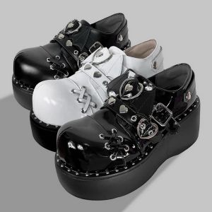 Chaussures flambant neuf doux mignon Mary Janes femmes pompes compensées talons hauts plate-forme pompes femme gothique filles Lolita Punk chaussures