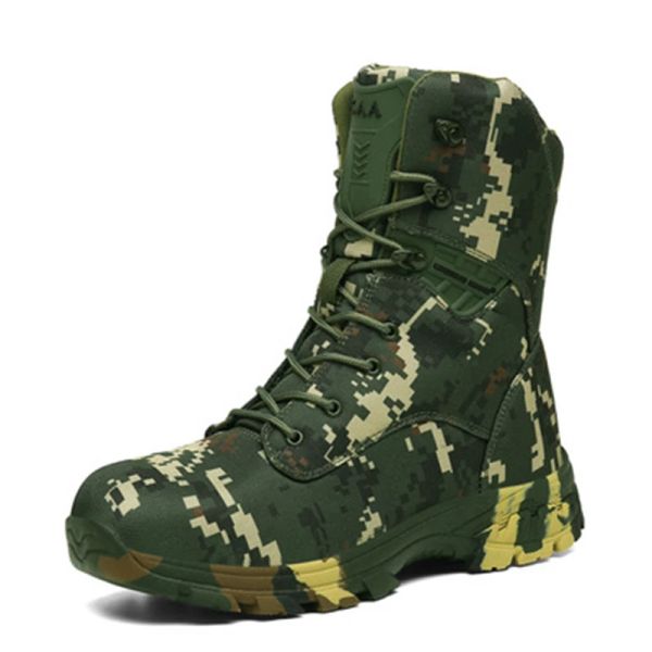 Chaussures Camouflage Green Men Boots Travail Safty Chaussures Men Desert Tactical Boots Militar