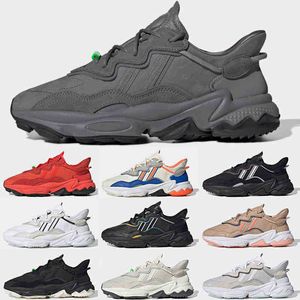 Chaussures Casual Ozweego Hommes Femmes Gris Solaire Vert Nuage Blanc Trail Noir Casual Sneakers Trainer Sports Chaussures