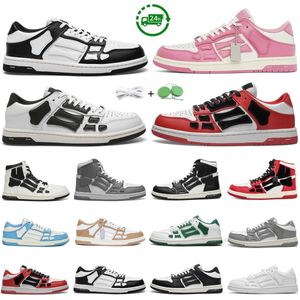 Chaussures Casual Skel Low High Hommes Femmes Casual Chaussures Designer Skeleton Sneaker Lace Up Blanc Noir Bleu Vert Rose Rouge Skelet Bones Runner Hommes Baskets Plateforme Sports