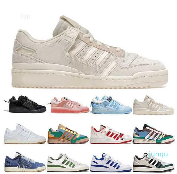 Chaussures Casual Sports Baskets Baskets Core Black Easter Egg Patchwork White Gum Crew Green Bad Bunny X Forum Boucle Low Hommes Femmes 03