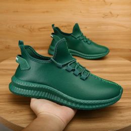 Chaussures bon marché Green Running Chaussures hommes ultra-légers non galets pour hommes baskets en cuir grande taille 47 chaussures de marche entraîneurs sportifs extérieurs homme