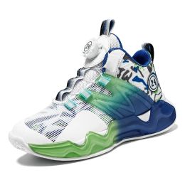 Chaussures Chaussures pour enfants chaussures de basket-ball de basket-ball volant de surface en maille respirante.