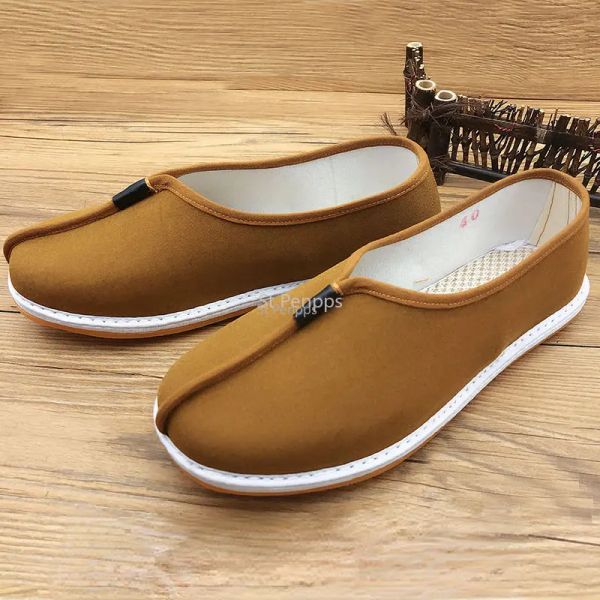 Chaussures Chaussure de tissu de vent chinois Monk moine moine Lay People Taiji Chaussures Simple Retro Round Head Cover non glissement pour les hommes et les femmes