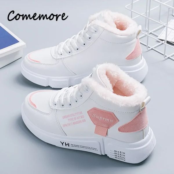 Zapatos Comemore 2023 Mujer Caping Apring Autumn Flat Plataforma blanca Zapatos para mujeres zapatillas Altas zapatillas de zapatillas Sport 40