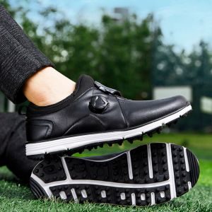 Chaussures confortables Chaussures de golf hommes lacets rapides d'entraînement baskets antidérapant bottes de golf sans poir