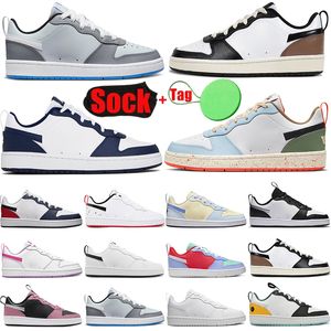 Chaussures Court Borough Running 2 Low White Albâtre Speckled Signal Blue Coconut Milk Polar Mocha Black Mens Womens Designer Sneakers Trainers 954 108