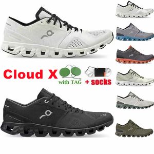 Schoenen ontwerper wolk x op wolken oncloud road training fitness schok absorberend sneakers hulpprogramma zwart drievoudige witte cloudnova vorm trainers