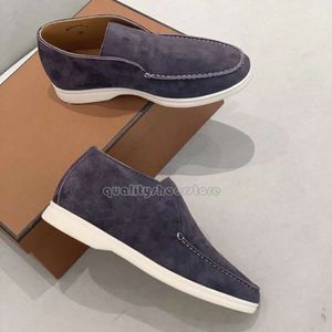 Chaussures Designer Lp Pianas Open Walk Suede Loro Pianas Chaussures Femmes Chaussures en cuir LP Mocassins Haut Haut Slip sur Casual Walking Flats 147