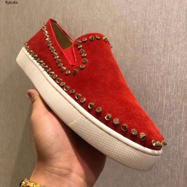 Chaussures Designer Red Bottoms Platforms Casual Chores Luxury Sneakers Lowtop Popular Men's Shoes Tendances Fashion Trends Casual Shoes One Foot Rivet