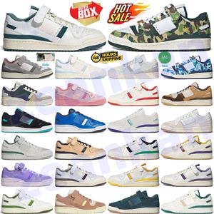 Chaussures Sneakers de créateurs 84 Trainers X Forums Forums pour femmes pour hommes Low Green Camo anniversaire 30th White Silver Gum Pebble Blue Brown Home Branch Candy Red Unc Crème noire rose