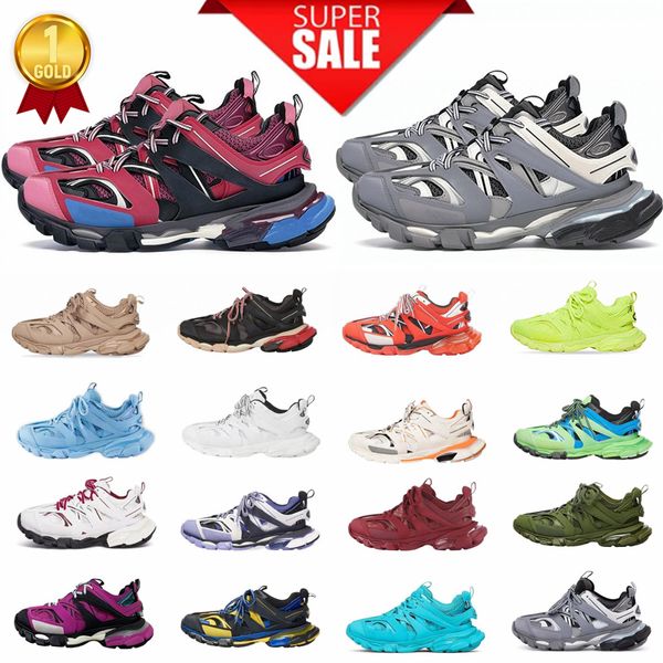 Zapatos Diseñadores Casual Track 3.0 Zapatillas de deporte Mujeres Hombres Entrenadores París Triple Negro Blanco Rosa Gris Naranja Azul Plataforma Pistas 3 Zapatos Deporte 35-45 Tamaño Unisex