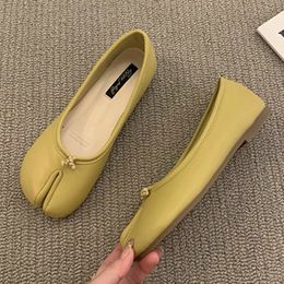 Schoenen jurk Japanse stijl tabi ninja dames gezellige lederen flats gesplitst hoef teen loafers femme mary jeans mocasines dames ballerina schoen 2 47