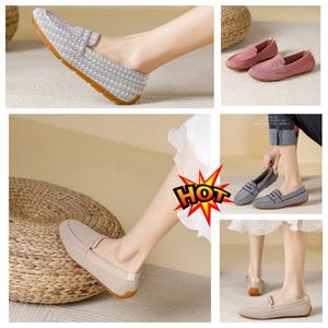 Chaussures Chaussures habillées Chaussures décontractées Femmes Plat GAI Cuir de vache Boucle en métal Dames Cuir Femmes Mocassins Grandes tailles 34-44 Plateformes Baskets Fête Formelle Slip classique