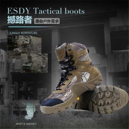 Chaussures Esdy Sports extérieurs Chaussures de camping tactique pour l'escalade Bottes de montagne légères respirantes Chaussures de randonnée