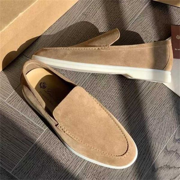 Diseñador de fábrica de zapatos Loropiana Jin Dong's Same l Lote de zapatos de frijoles con zapatos casuales de fondo plano Mocasines para hombres Mocasines cómodos de cuero