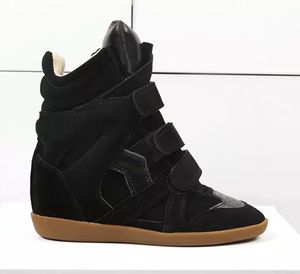 Schoenen modeontwerp verborgen wig enkel laarzen suède patchwork herfst winter casual platte bota's mujer hoge tophoogte toenemende sneakers dames korte laarsjes