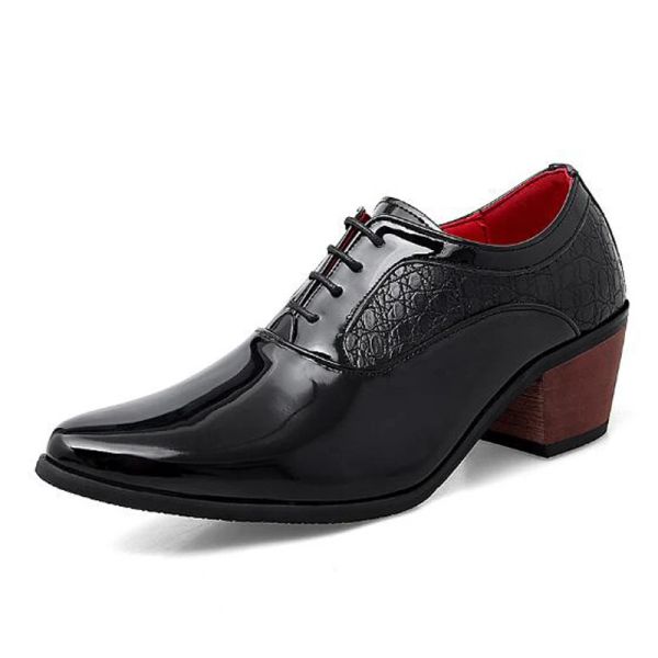 Zapatos de cuero de moda Hombres zapatos Puntos de cuero elegante cuero de cuero alto tacón para hombres zapatos Oxford para hombres zapatos de negocios M258