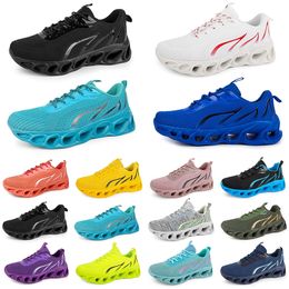 Chaussures Fashion Men Femmes Running Trainer triple noir blanc rouge jaune vert bleu pêche sarcelle violette rose fuchsia Breakte Sports Sports Highty One Gai 5